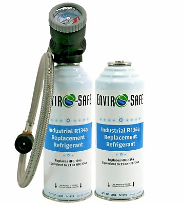 #ad Industrial ADVANCED MODERN REFRIGERANT Replacement 8 oz Cans Gauge Kit $48.95