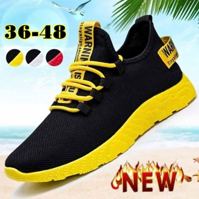 #ad Fashion Mens Running Sneakers Outdoor Breathable Comfortable Lightweight Shoes $42.41