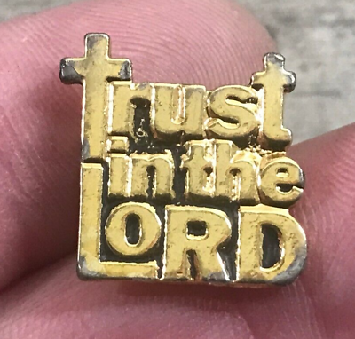 Trust in the Lord Vintage Lapel Hat Jacket Vest Backpack Bag Religious Pin $3.50
