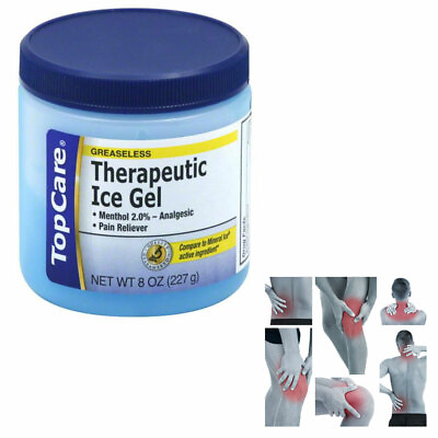 #ad Ice Pain Relief Gel Cream 8oz Headache Sore Muscle Workout Menthol Rub Analgesic $5.97