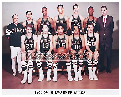 #ad 1968 Milwaukee Bucks Team Picture Color 8 X 10 Photo Pic $5.99