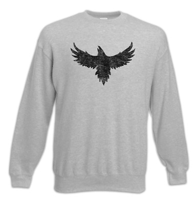 #ad Crow Silhouette Sweatshirt Pullover Crows Bird Birds Raven Ravens $38.95