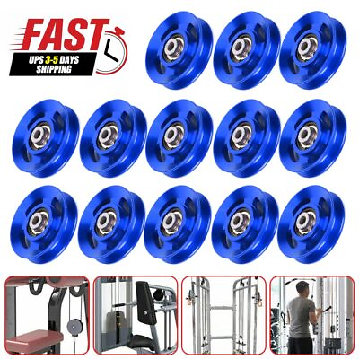 #ad Aluminium Alloy Bearing Pulley Wheel Fitness Gym Equipment Replace 88mm 13PCS $156.39