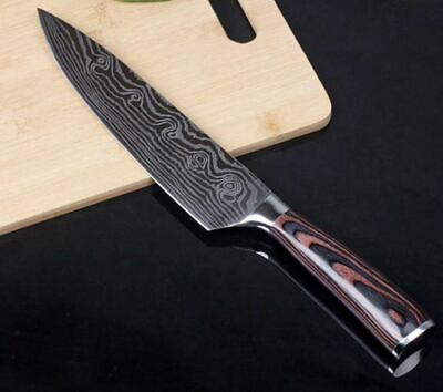 #ad Stainless Steel 8quot; Professional Chef Knife Damascus Pattern Japanese New $15.95