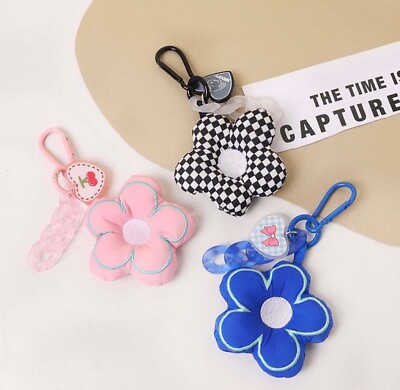 #ad 1PC Pom Pom Key Chain Cute Flower Ball Bag Handbag Car Pendant Charm Keyring $8.99