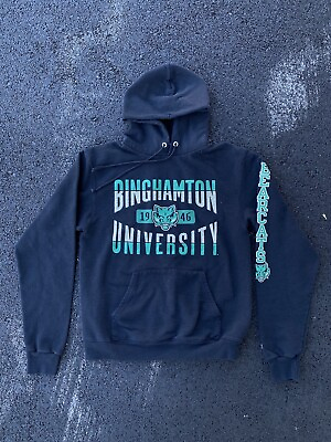 #ad Champion Binghamton University Bearcats Hooded Sweatshirt Adult S Black Hoodie $15.00