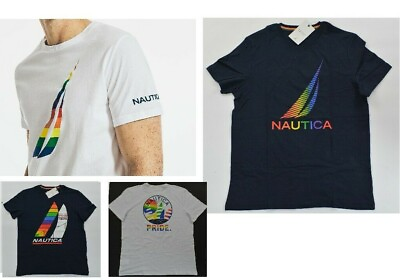 #ad NWT Men#x27;s Nautica Crewneck Long Sleeve Tee T Shirt L XL XXL 3XL $16.50