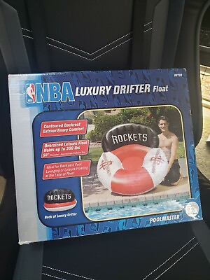 NBA Houston Rockets Poolmaster Luxury Drifter Pool Raft New See Pics As Is W $46.95