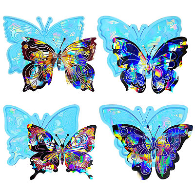 #ad DIY Holographic Laser Butterfly Pendant Silicone Mold Keychain Epoxy Resin Mould $11.15