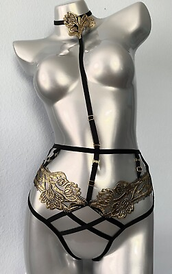 #ad Victorias Secret Harness Necklace Open Panty Very Sexy Band of Lovers Banded $14.99