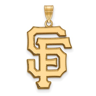 14k Yellow Gold MLB LogoArt San Francisco Giants Letters S F Pendant 2.66g $684.00