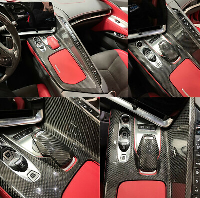 Jogon Carbon Gear Shift Knob Cover for Corvette C8 Stingray Coupe HTC Z06 Z51 $23.31