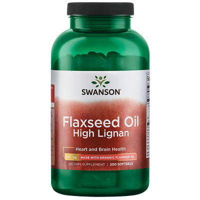 #ad #ad Swanson Flaxseed Oil High Lignan 980 mg 200 Softgels $17.49
