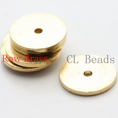 30 Pieces Raw Brass Center Hole Round Disc 10mm CW 1861C U 94 $3.60
