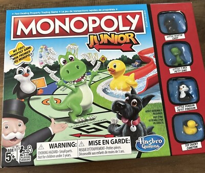 #ad Monopoly Junior Electronic Banking Ages 5 and up 2 4 players Board Game C $14.99