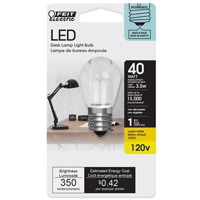 #ad Feit Electric acre S11 E17 Intermediate LED Bulb Warm White 40 Watt Equivalenc $9.99