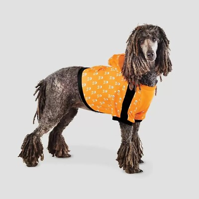 #ad #ad Skull amp; Crossbones Halloween Dog Cropped Hoodie Costume Orange Large #5565 $9.00