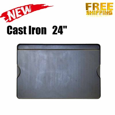 #ad 24quot; Reversible Pre seasoned Cast Iron Grill amp; Griddle Combo Flat Top Griddle NEW $122.54