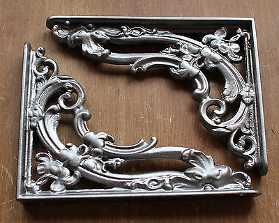 #ad Pair Pewter 8x6quot; ANTIQUE HEAVY CAST IRON VICTORIAN SHELF WALL BRACKETS BR07px2 GBP 24.99