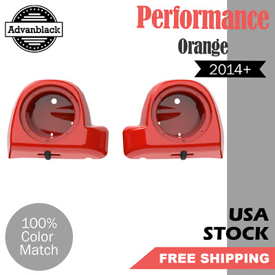 Performance Orange 6.5#x27;#x27; Speaker Pods Lower Fairings Fits Harley FLHX FLTR 2014 $189.00