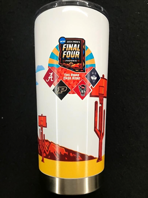 #ad 2024 Final Four Phoenix 20 oz Stainless Steel Tumbler 4 Logos The Road Ends Here $14.96