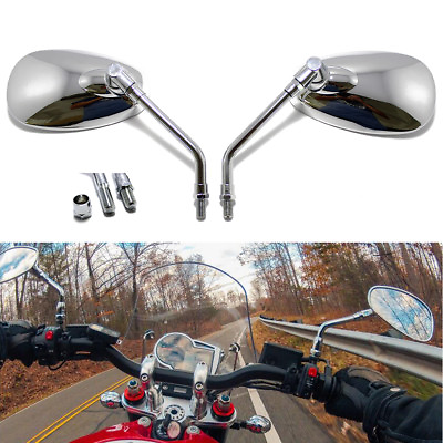 #ad Chrome Motorcycle Rearview Mirror For Kawasaki Vulcan VN 800 900 1500 1600 1700 $25.99