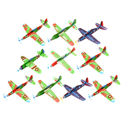 #ad 20PCS Flying Foam Airplane Rubber Band Powered Kids#x27; Glider $10.38