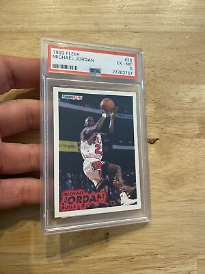 #ad Michael Jordan PSA 6 Fleer Collector Card Last Dance Man Cave Chicago Bulls 1993 $65.00
