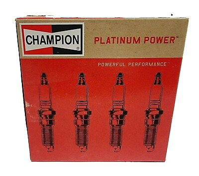 #ad Set of 4 Spark Plugs Platinum Power Champion Spark Plug 3066 RS7PYB5 $9.99