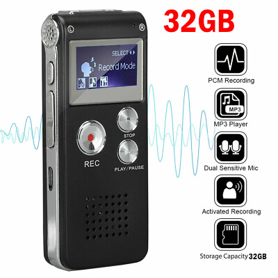 #ad 32GB Paranormal Ghost Hunting Equipment Digital EVP Voice Activated Recorder USB $25.39