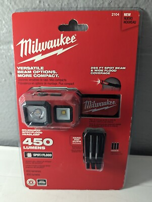 #ad Milwaukee 2104 Spot Flood 450 Lumens Battery Powered Adjustable Headlamp $24.99