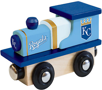 Officially Licensed MLB Kansas City Royals Wooden Toy Train Engine For Kids $14.99