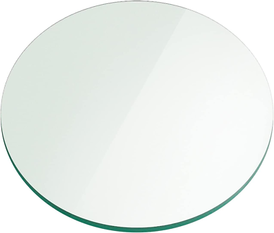 #ad 32quot; round 1 2quot; Inch Thick Tempered Flat Edge Polish Glass $226.69