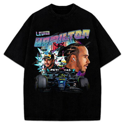 #ad Lewis Hamilton Formula One Race Car GOAT Vintage Retro Style Graphic T Shirt $22.95