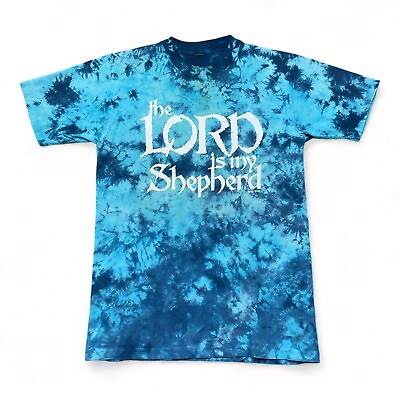 Vtg Tie Dye T shirt Jesus Christian Lord Shepherd Psalm 23 6 Single Stitch 19x28 $22.00