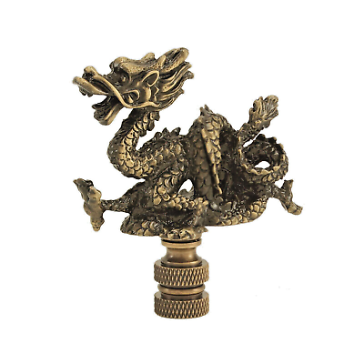 #ad DRAGON LAMP SHADE FINIAL ANTIQUE BRASS #18 $16.40