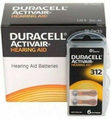 #ad Duracell Hearing Aid Batteries Size 312 Fast shipping Fresh Exp 2027 $22.98