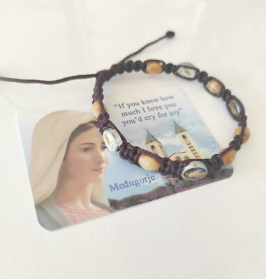 #ad Catholic Bracelet Rosary Prayer from Medjugorje Virgin Mary and Jesus $9.99