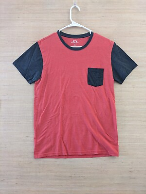 #ad Oakley Mens Shirt Red Gray Medium Slim Fit Crew Neck Short Sleeve Casual $2.31