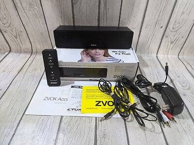 #ad ZVOX AccuVoice AV100 TV Soundbar Speaker Hearing Aid Technology Black Open Box $50.00