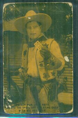 #ad 1920#x27;S COWBOY EXHIBIT ARCADE CARD JACK HOXIE SHOOTS CARDS POOR $4.99
