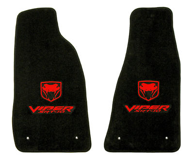 #ad LLOYD Velourtex FLOOR MATS Red Embroidered Logos 2003 to 2006 Dodge VIPER SRT 10 $160.99