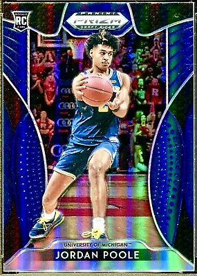 #ad 2019 20 Panini Jordan Poole Silver Blue Prizm Rookie Card Golden State Warriors $29.99