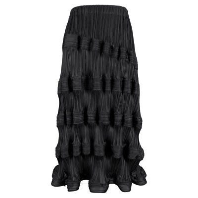 Women#x27;s Summer Casual High Elastic Waist Loose Soft Layered Ruffle Long Skirts $56.63