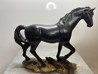 #ad Black Horse Collectable Vintage Figurine Display AU $85.00