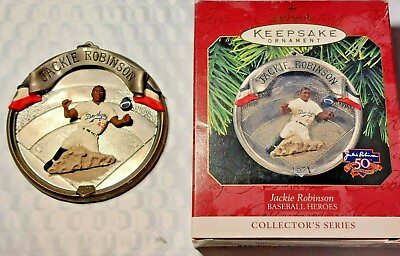 Jackie Robinson Baseball Heroes 1997 Hallmark Keepsake Ornament Pre Owned $7.95
