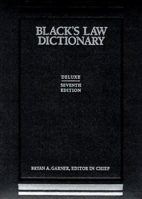 #ad Black#x27;s Law Dictionary 7th Deluxe Edition hardcover Acceptable Condition $60.45