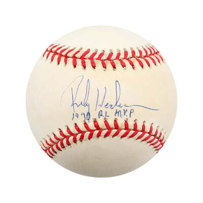 #ad Rickey Henderson Athletics Autographed Inscribed quot;1990 AL MVPquot; OAL Baseball RH $119.99