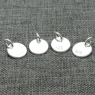 #ad 15pcs of 925 Sterling Silver Small Round Quality Tag Charms AU $20.66