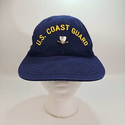 #ad US Coast Guard Hat Blue Boys Youth Cotton Strap Adjustable Navy Embroidered Cap $16.00